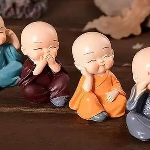 4 Baby Monk Buddha Showpieces