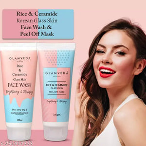 Glamveda Rice & Ceramide Korean Glass Skin Combo