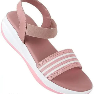 Pink Casual Heel Sandals