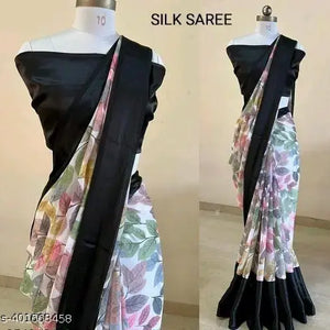 Soft Satin Silk Printed Saree