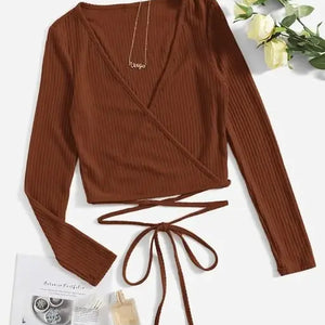 Ribbed Coffee Crop Top
